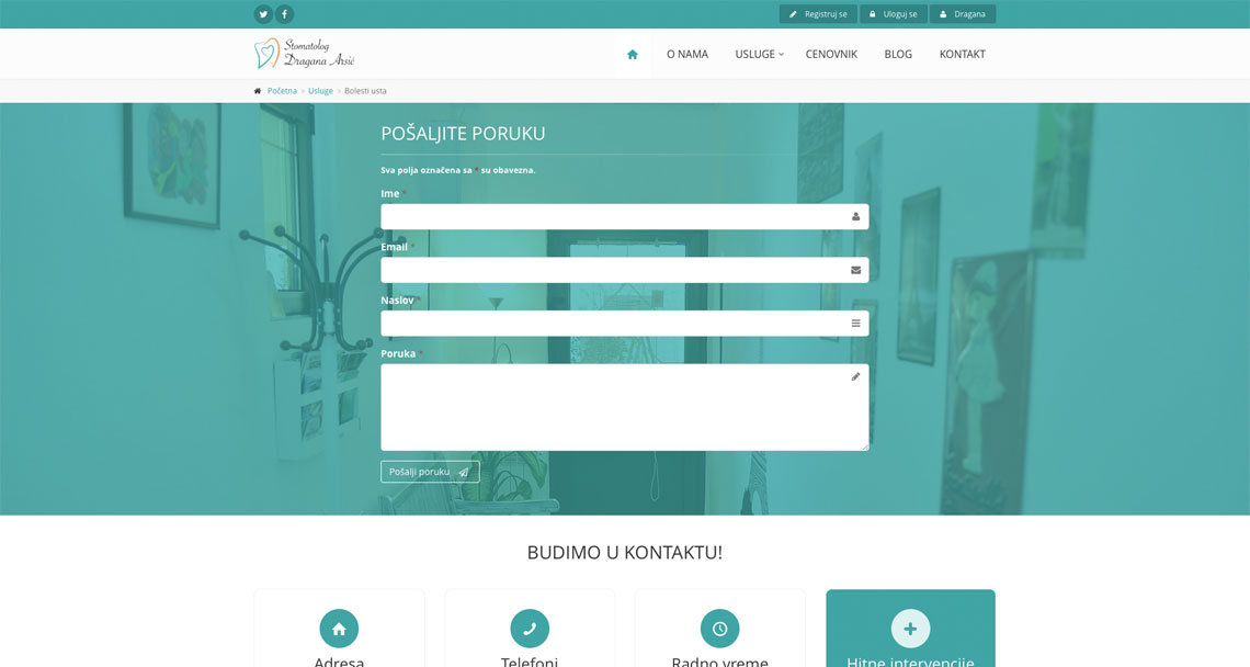 Zea Stim R&D - Izrada web sajta - Stomatolog Arsić