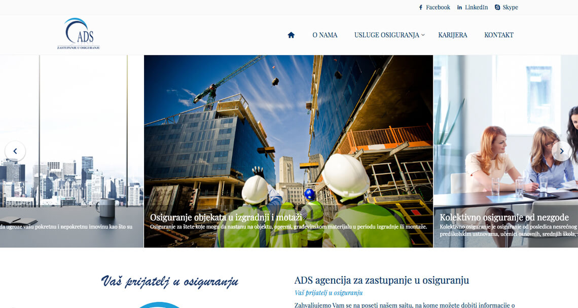 Zea Stim R&D - Izrada web sajta - ADS osiguranje