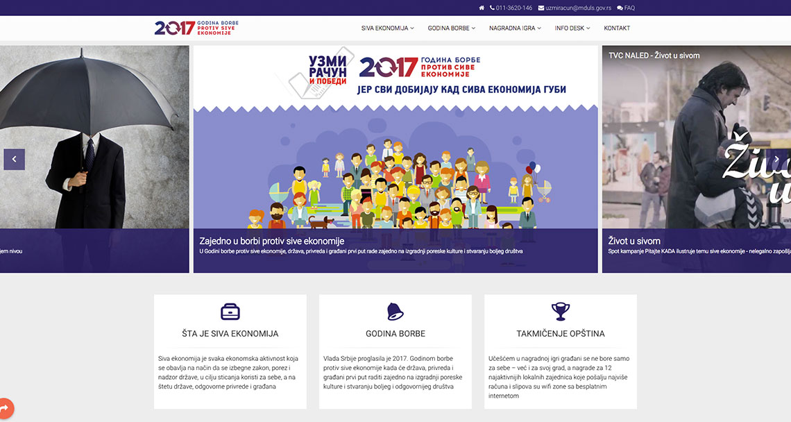 Zea Stim R&D - Izrada web sajta - Nagradna igra Uzmi račun i pobedi