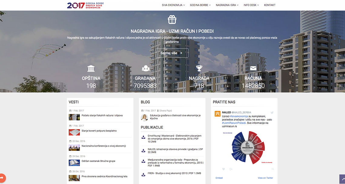 Zea Stim R&D - Izrada web sajta - Nagradna igra - Uzmi račun i pobedi