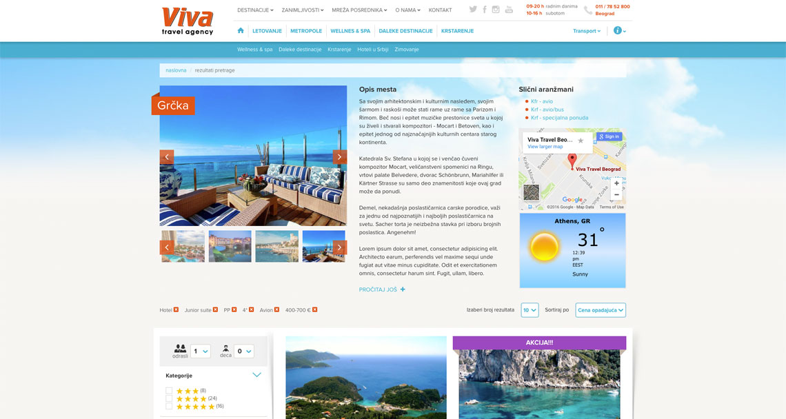 Zea Stim R&D - Izrada web sajta - Viva Travel